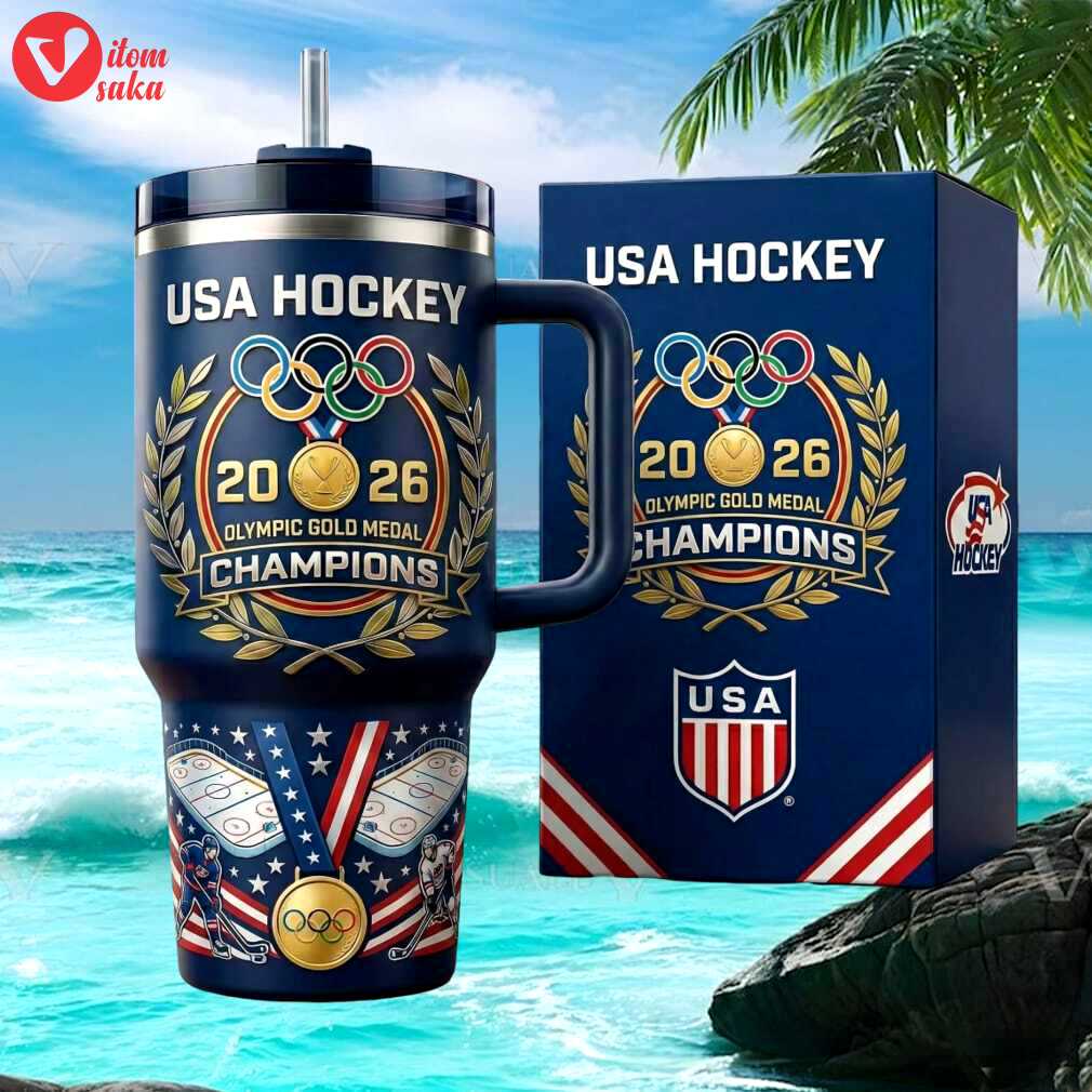 Usa hockey 2026 olympic gold medal champions victory collector tumbler