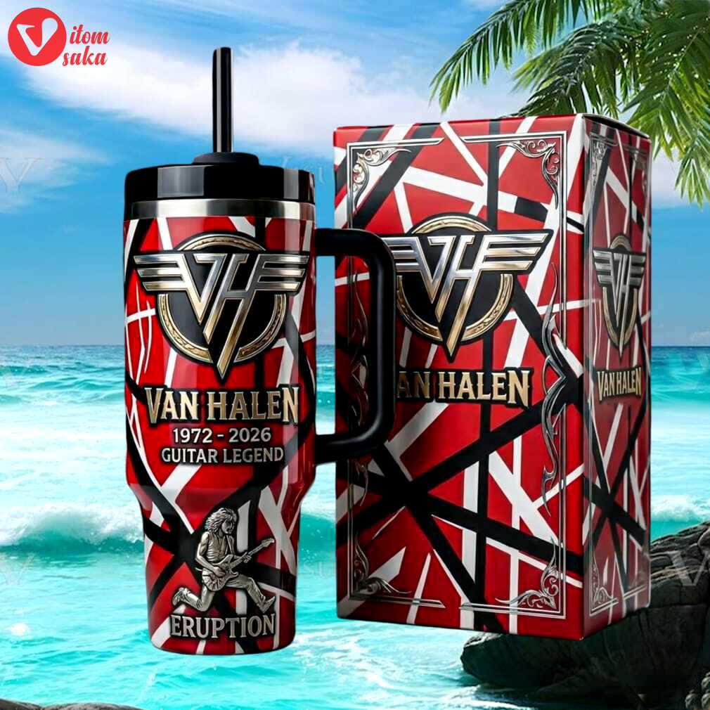 Van halen eddie van halen “eruption” 1972 2026 tribute 3d sculpted tumbler