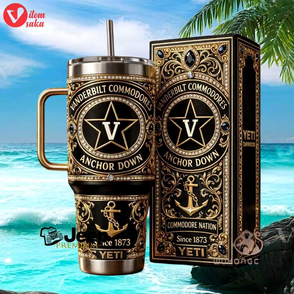 Vanderbilt commodores anchor down ncaa college sports fan gift stainless steel insulated tumbler