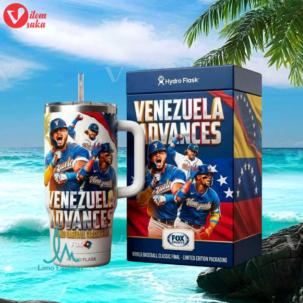 Venezuela advances world baseball classic final limited edition hydro flask style gift stainless steel insulated tumbler