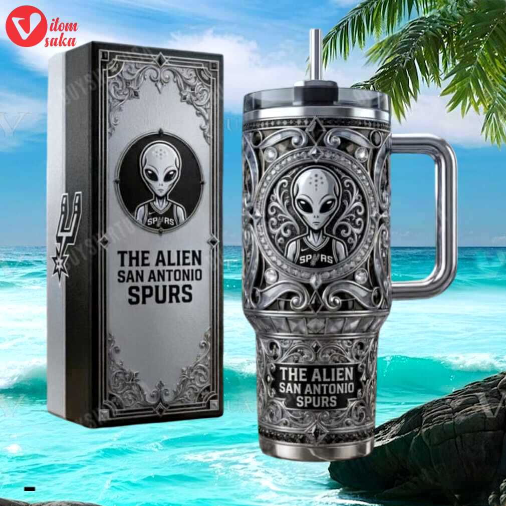 Victor wembanyama the alien san antonio spurs custom 40oz tumbler