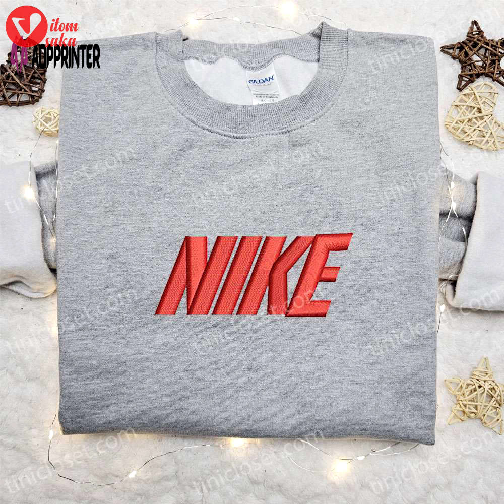 Vintage nike embroidered shirt sweatshirt & custom hoodie: unique nike inspired apparel