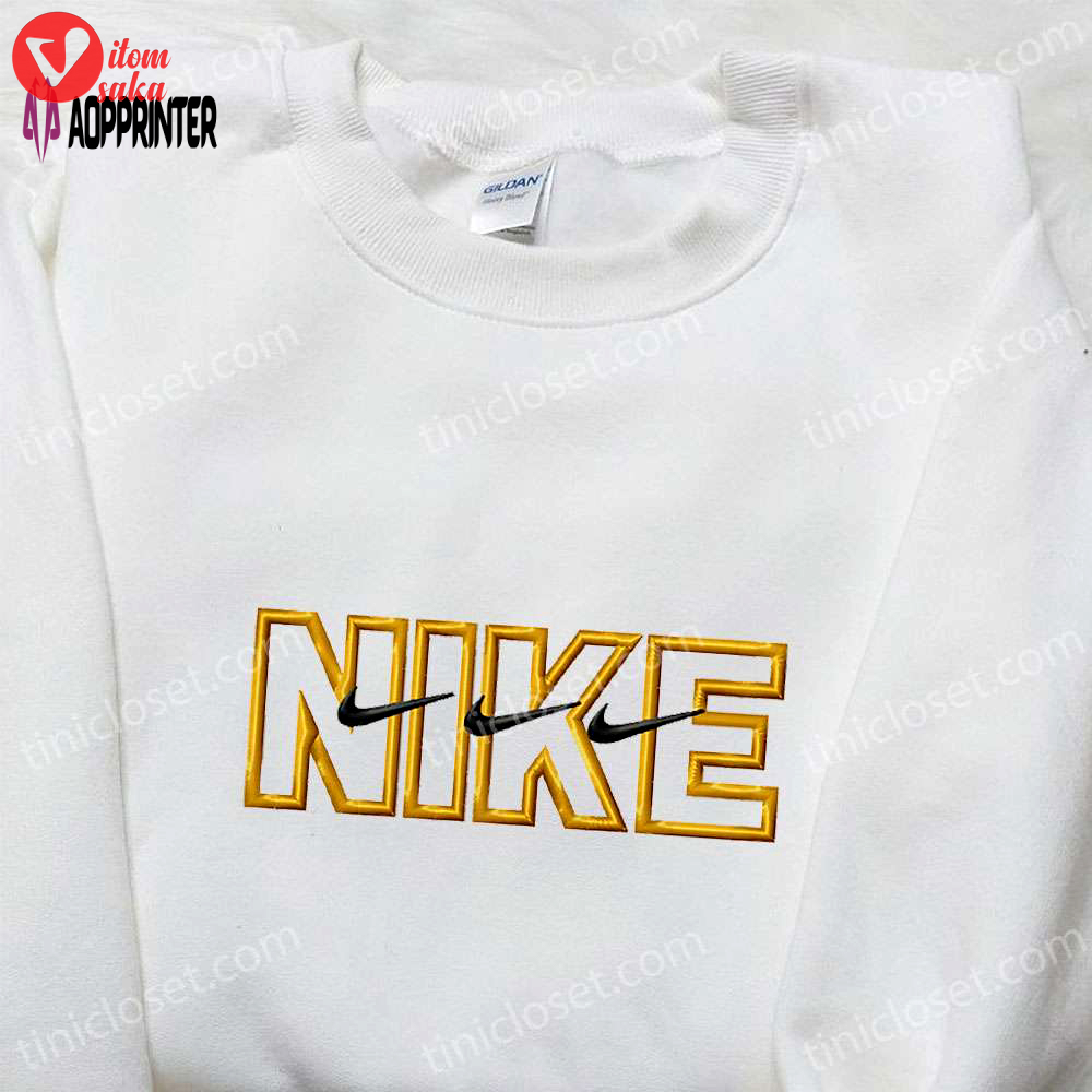 Vintage retro nike swoosh embroidered shirt – nike inspired gift for family