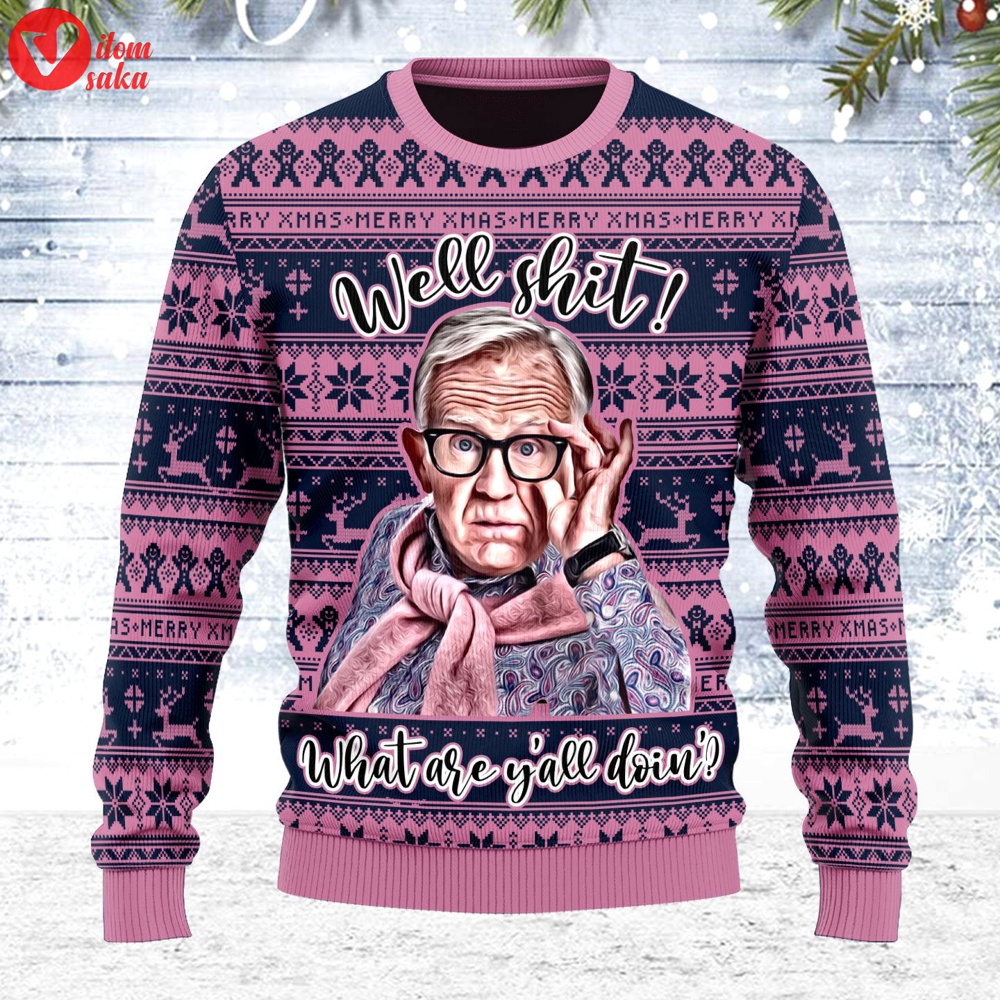 Well shit ugly christmas sweater – stormmerch exclusive