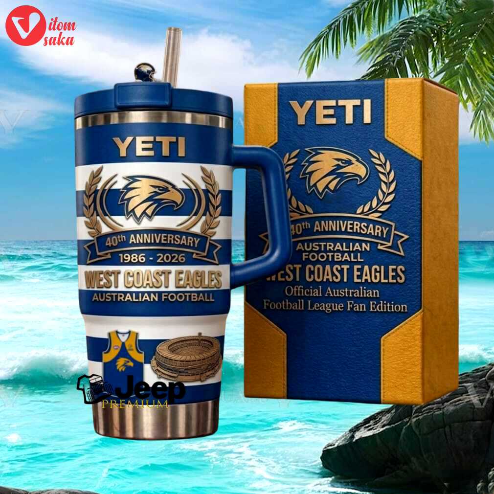 West coast eagles 40th anniversary 1986 2026 australian football league fan stainless steel insulated tumbler