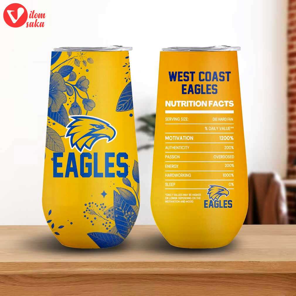 West coast eagles stainless steel travel tumbler