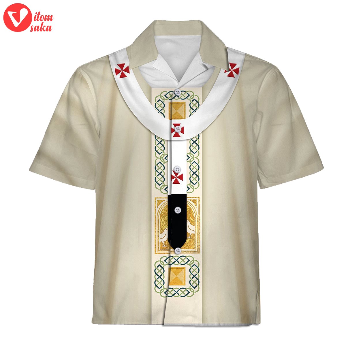 White liturgical vestment christian religion hawaiian shirt – stormmerch exclusive