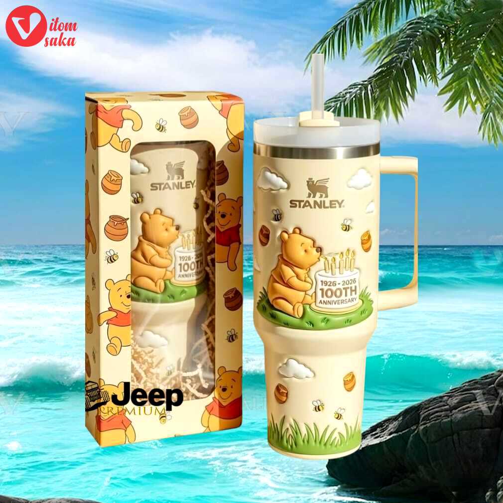 Winnie the pooh 100th anniversary 1926 2026 commemorative 40oz embossed tumbler.jfif