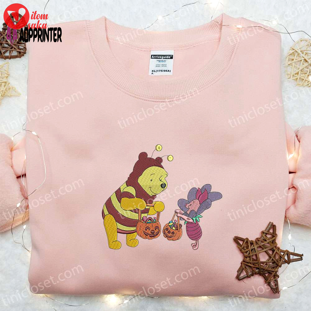 Winnie the pooh & piglet halloween sweatshirt: disney embroidered hoodie best gift ideas
