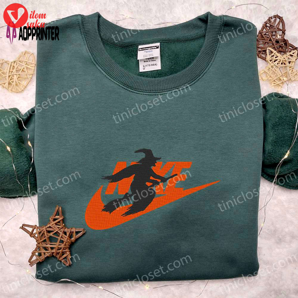 Witch x nike embroidered shirt hoodie & sweatshirt: spooktacular halloween collection