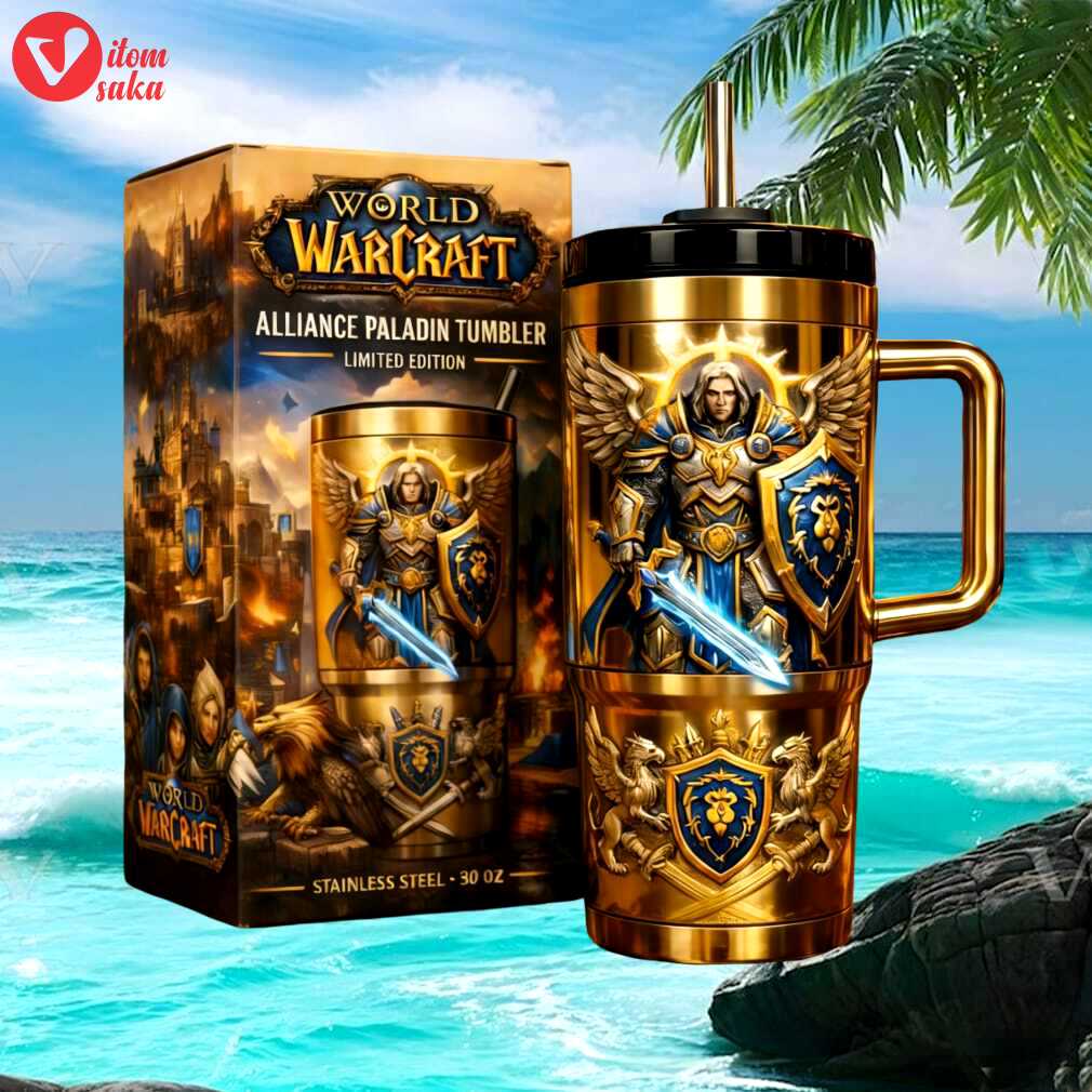 World of warcraft alliance paladin limited edition stainless steel tumbler