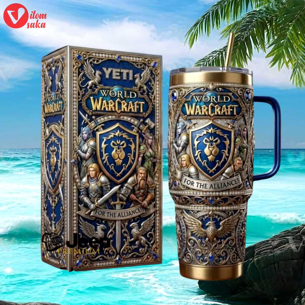 World of warcraft for the alliance yeti style 40oz tumbler with gift box