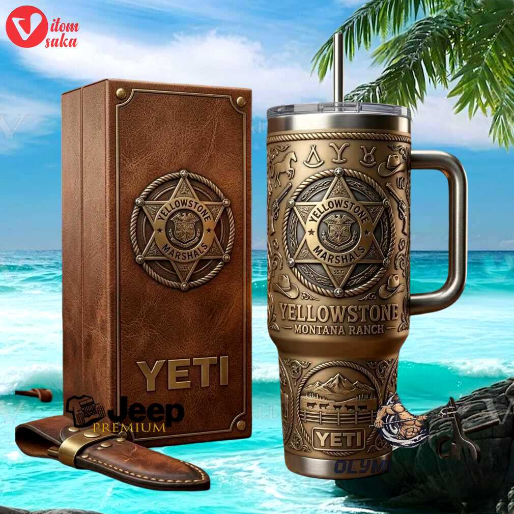 Yeti yellowstone montana ranch marshal badge western cowboy tumbler.jfif