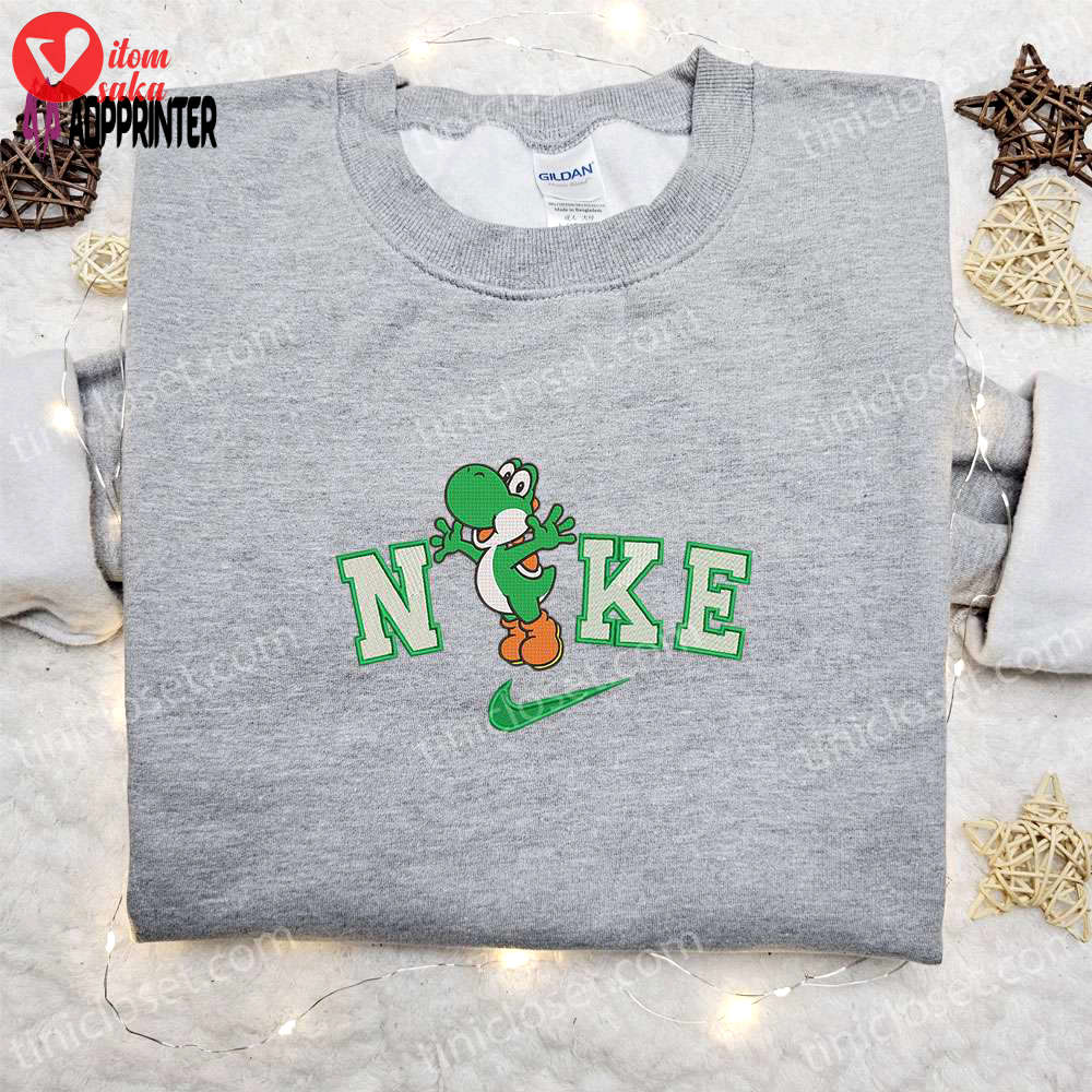 Yoshi x nike embroidered sweatshirt & super mario shirt: best family gift ideas