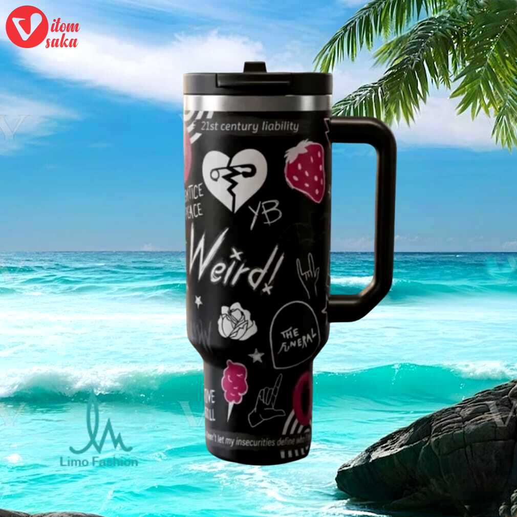 Yungblud 21st century liability weird retro punk rock fan gift stainless steel insulated tumbler