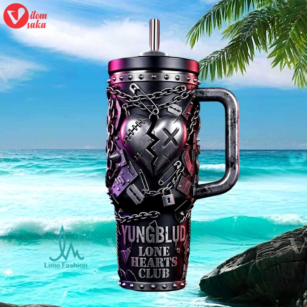 Yungblud lone hearts club weird world tour goth punk stainless steel insulated tumbler