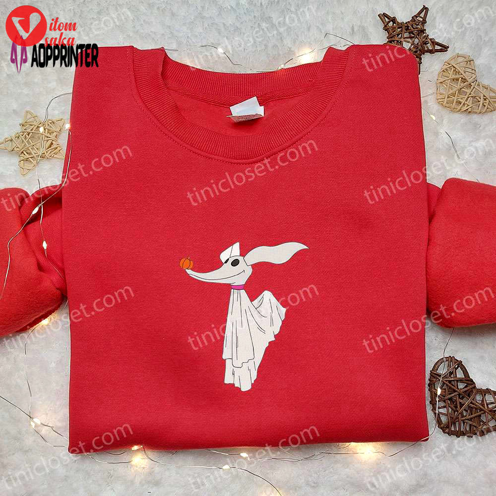 Zero nightmare before christmas sweatshirt: halloween embroidered hoodie – best gift ideas
