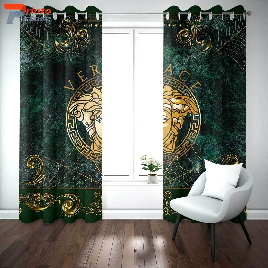 Versace medusa luxury fashion window curtain home decor