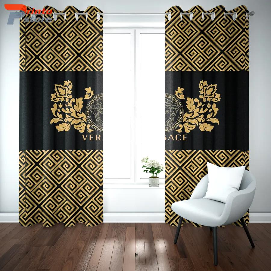 Versace medusa pattern luxury fashion window curtain home decor