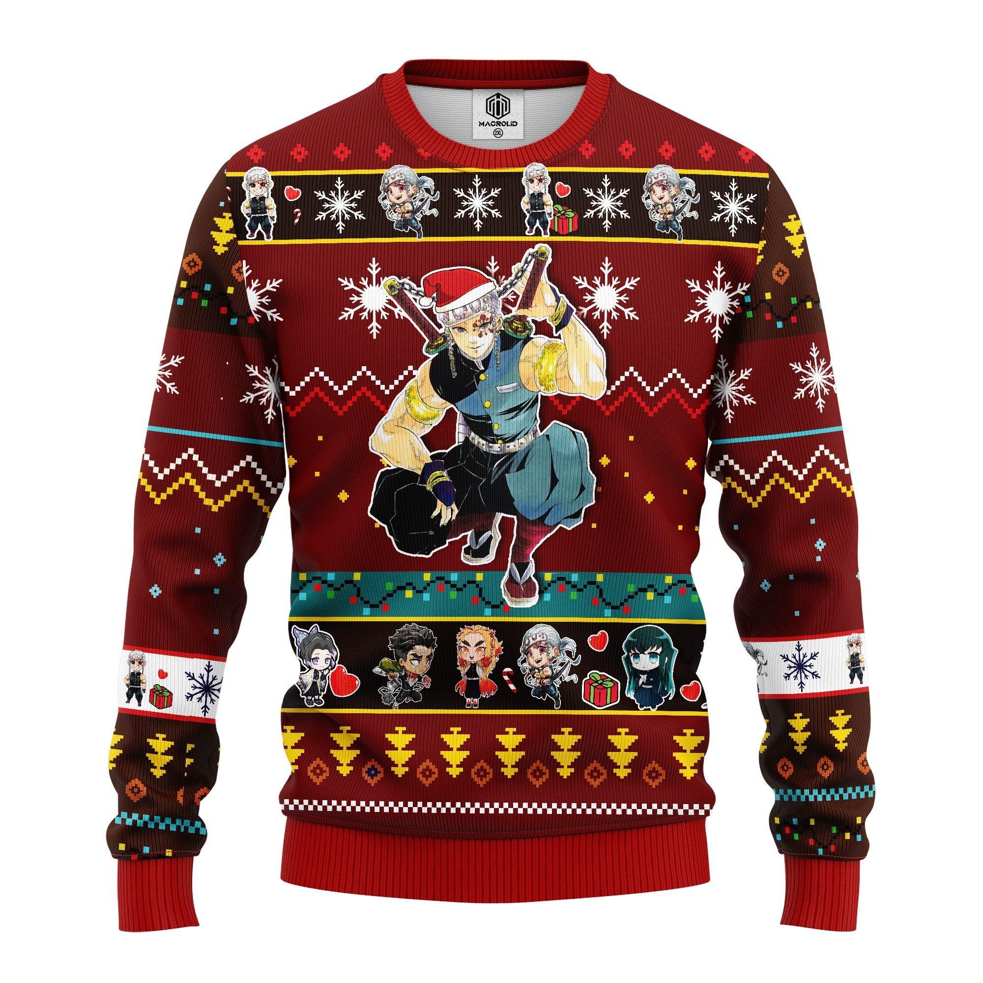 Tengen Uzui Demon Slayer Anime Ugly Christmas Sweater