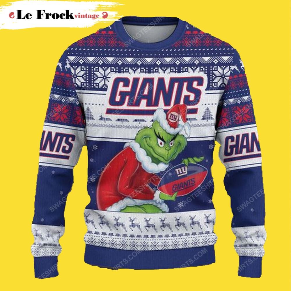 The Grinch New York Giants Ugly Christmas Sweaters