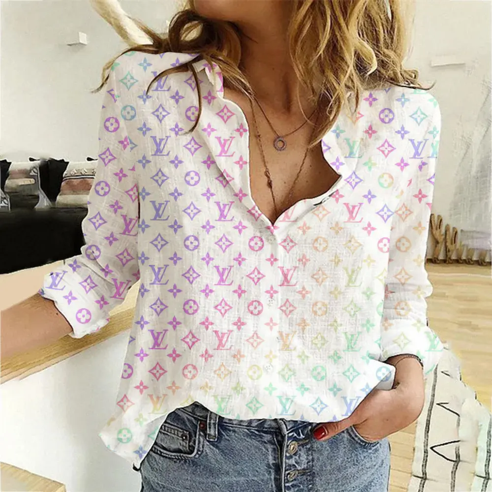 Louis Vuitton Bootleg Graphic Tee 2025 Pastel Rainbow Sport Shirt