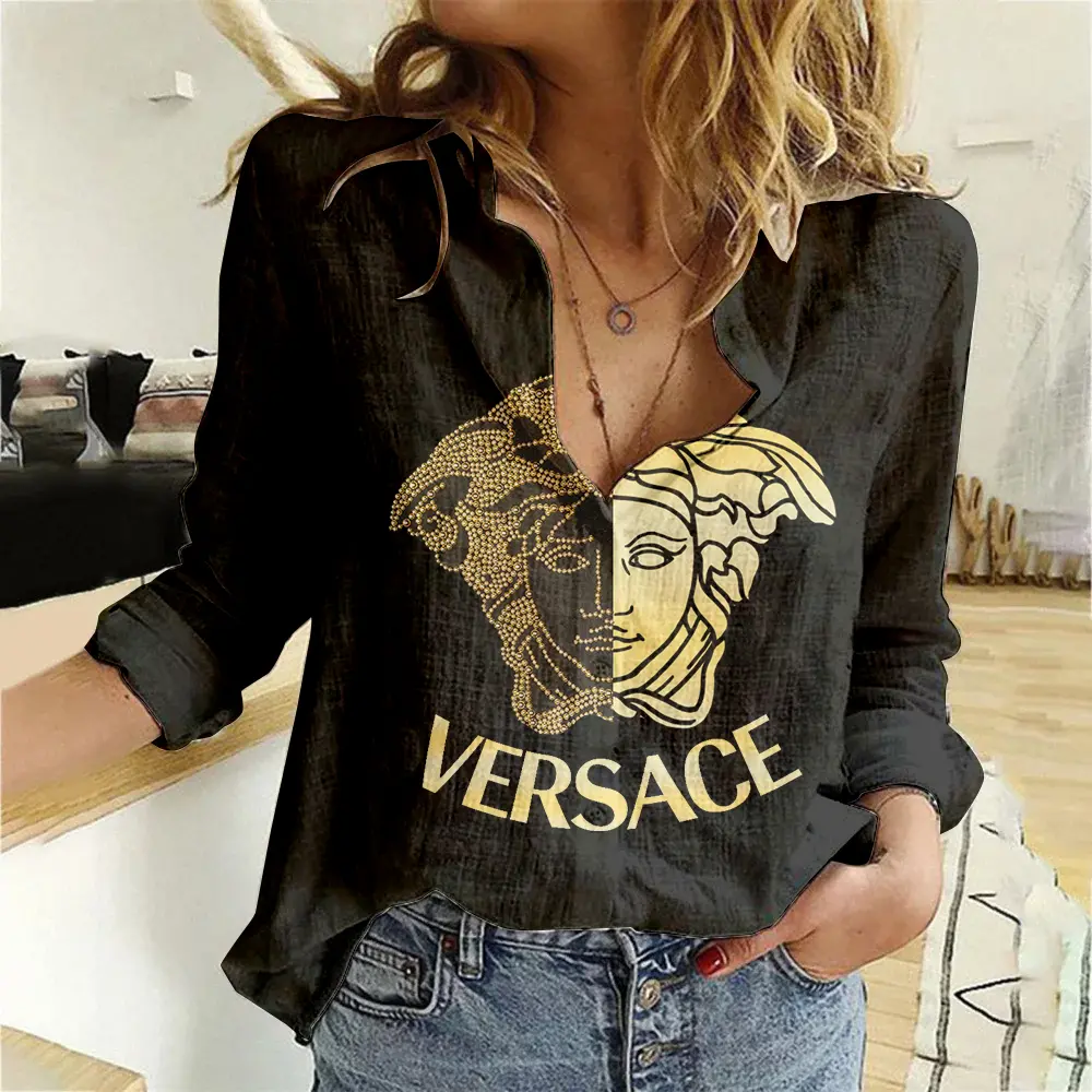 Versace Bootleg Graphic Tee 2025 Gold Medusa Split Face Shirt