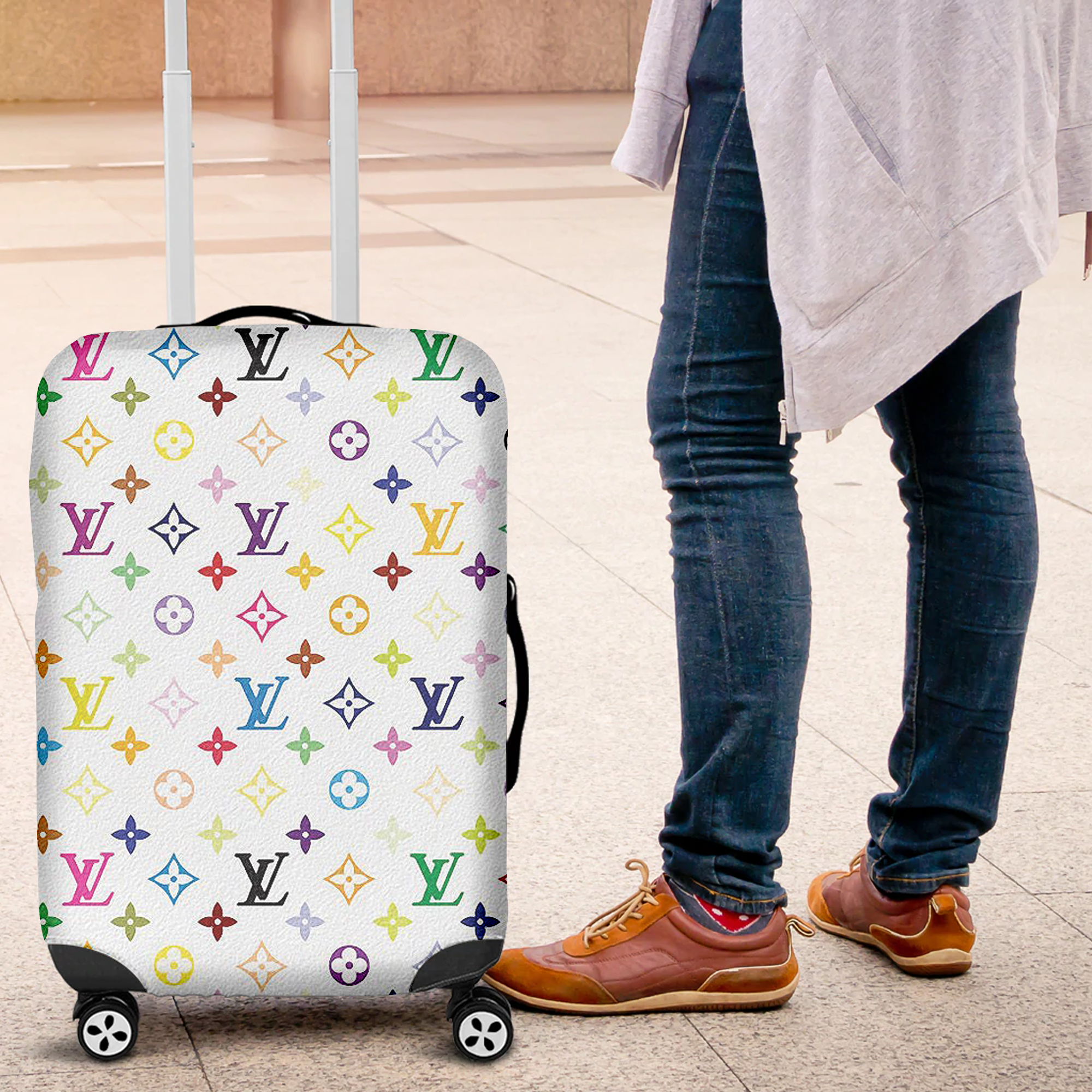 AURELYN TRAVEL Colorful Monogram Luggage Cover Aesthetic Gift for Women