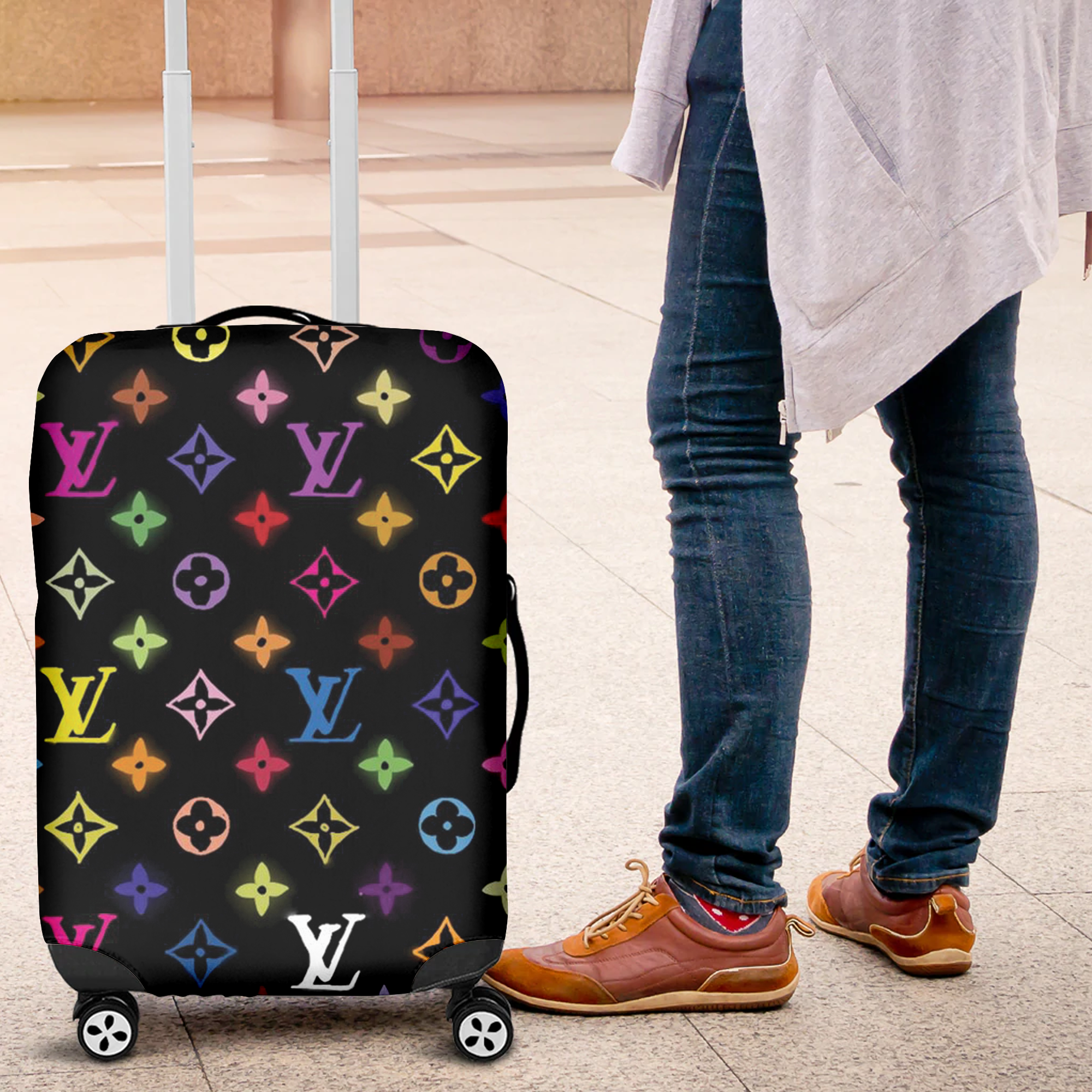Louis Vuitton Colorful Monogram Luggage Cover Aesthetic Travel Gift