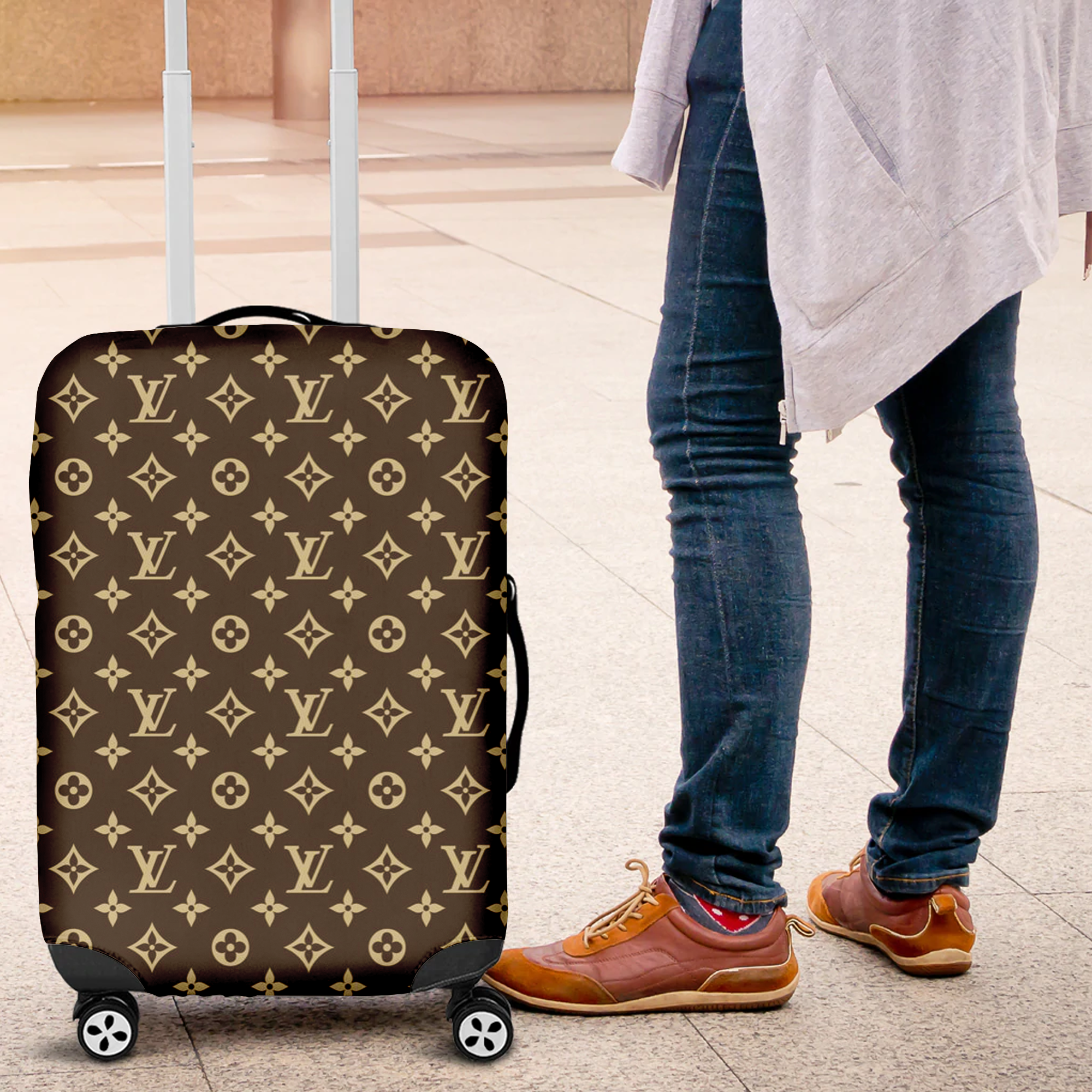 Louis Vuitton Brown Monogram Luggage Cover Luxury Travel Aesthetic