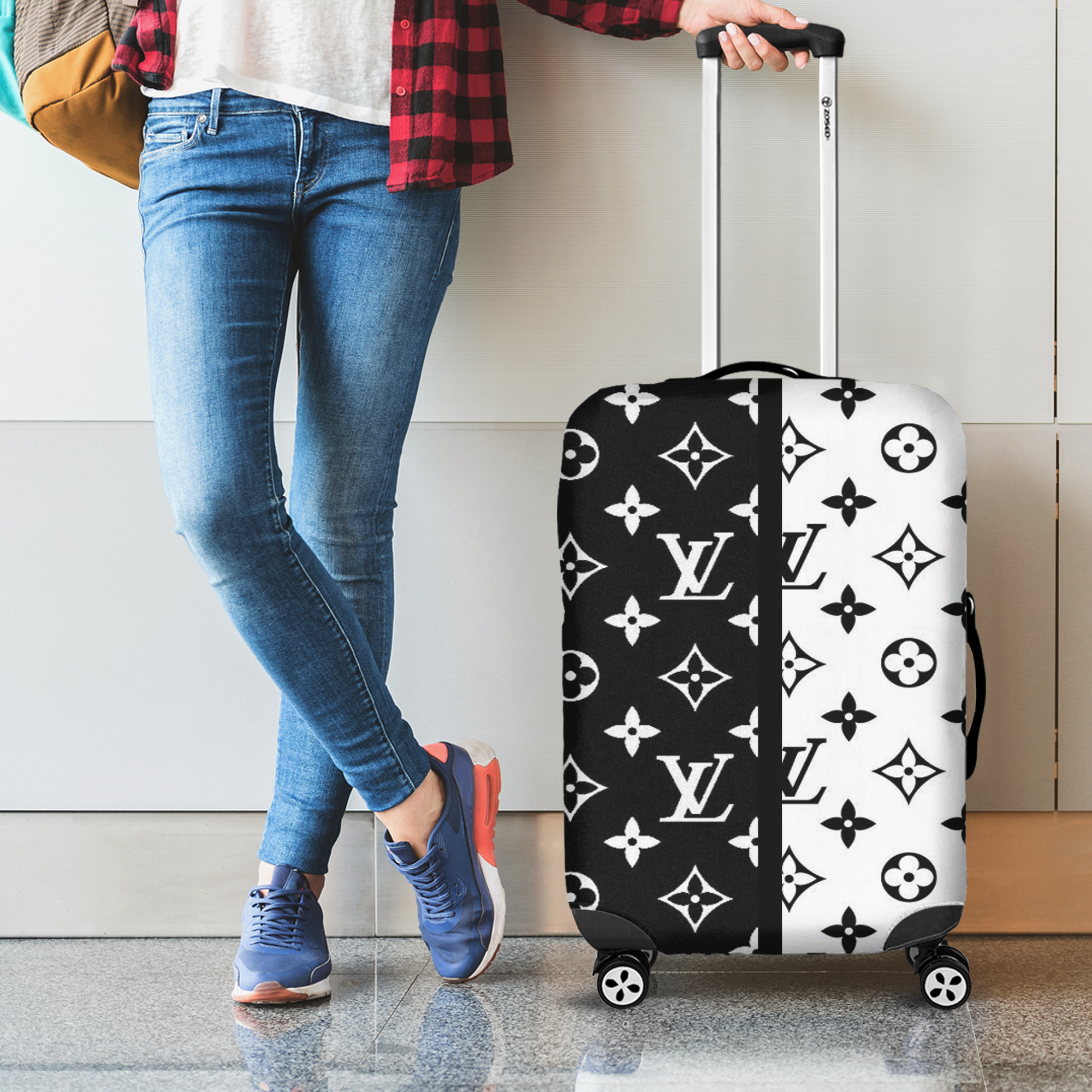 Louis Vuitton Two-Tone Monogram Luggage Cover Viral Travel Aesthetic