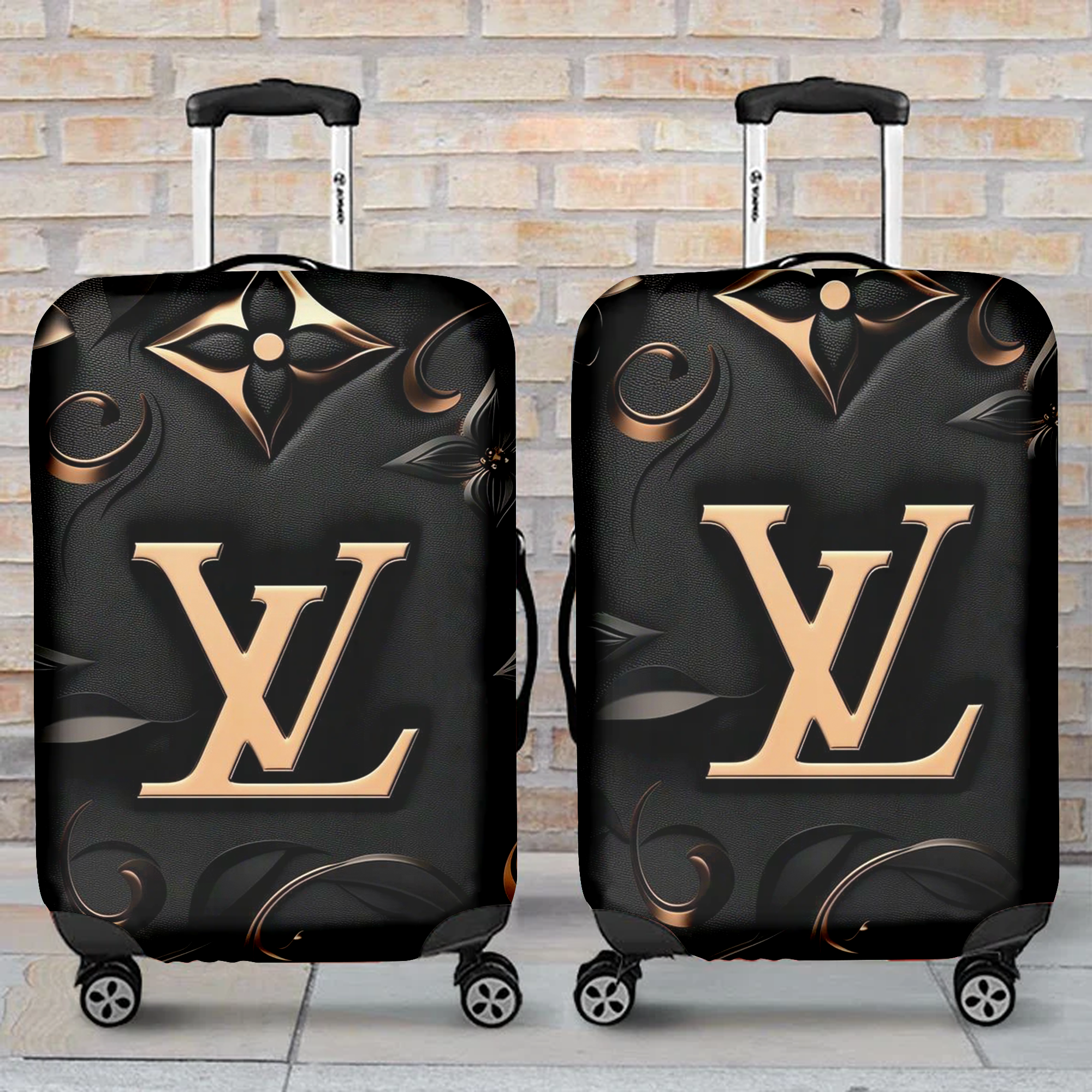 Louis Vuitton Black Gold Monogram Luggage Cover Luxury Travel Gift