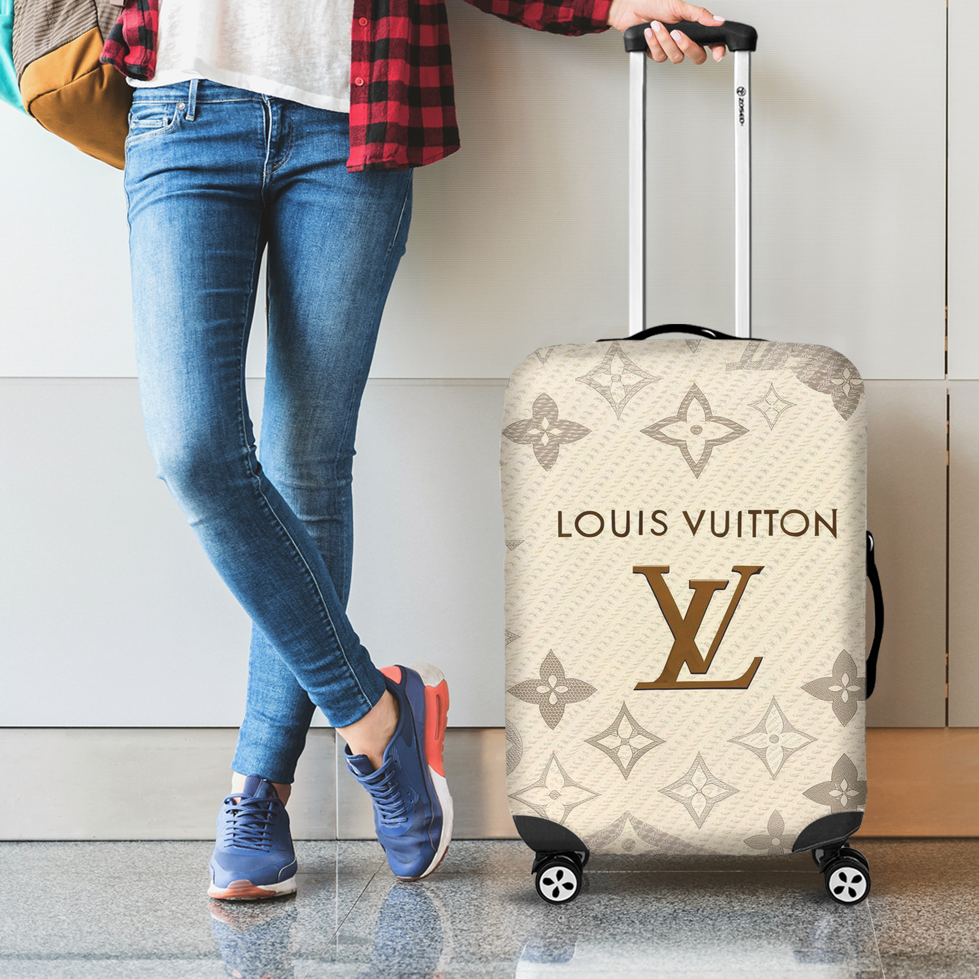 Louis Vuitton Beige Monogram Luggage Cover Quiet Luxury Travel Gift