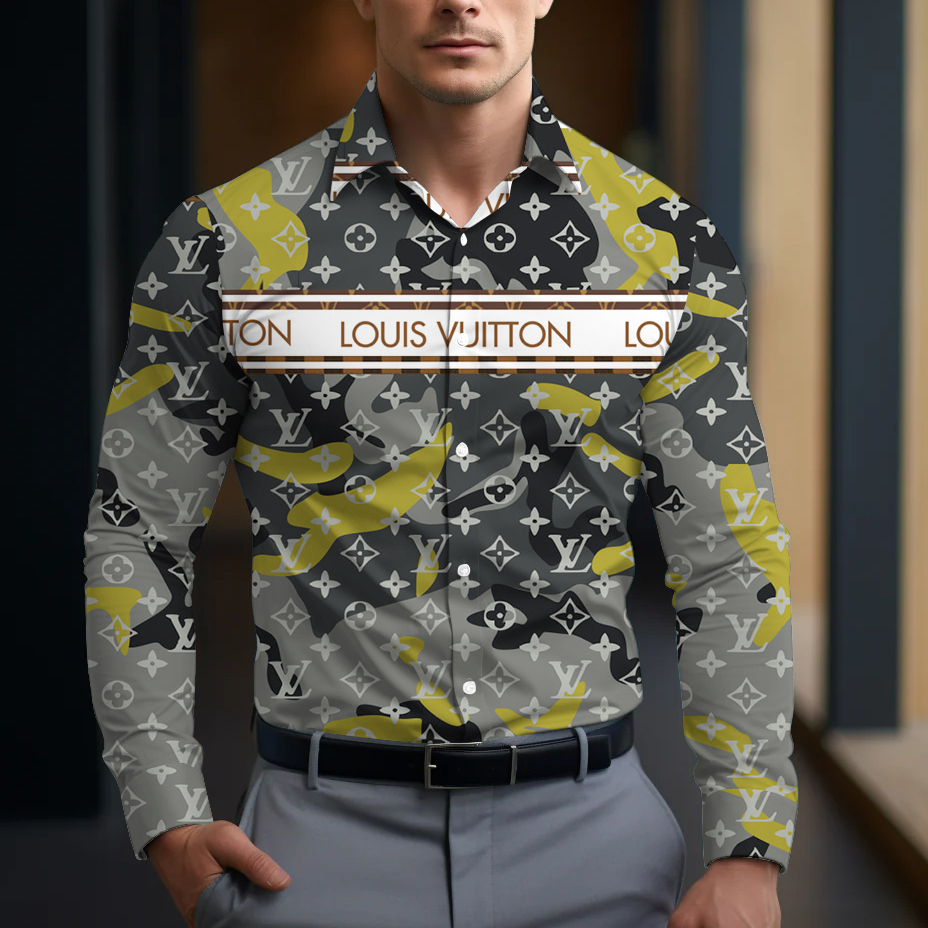 2025 Camo Stripe Monogram Unisex Polo Shirt