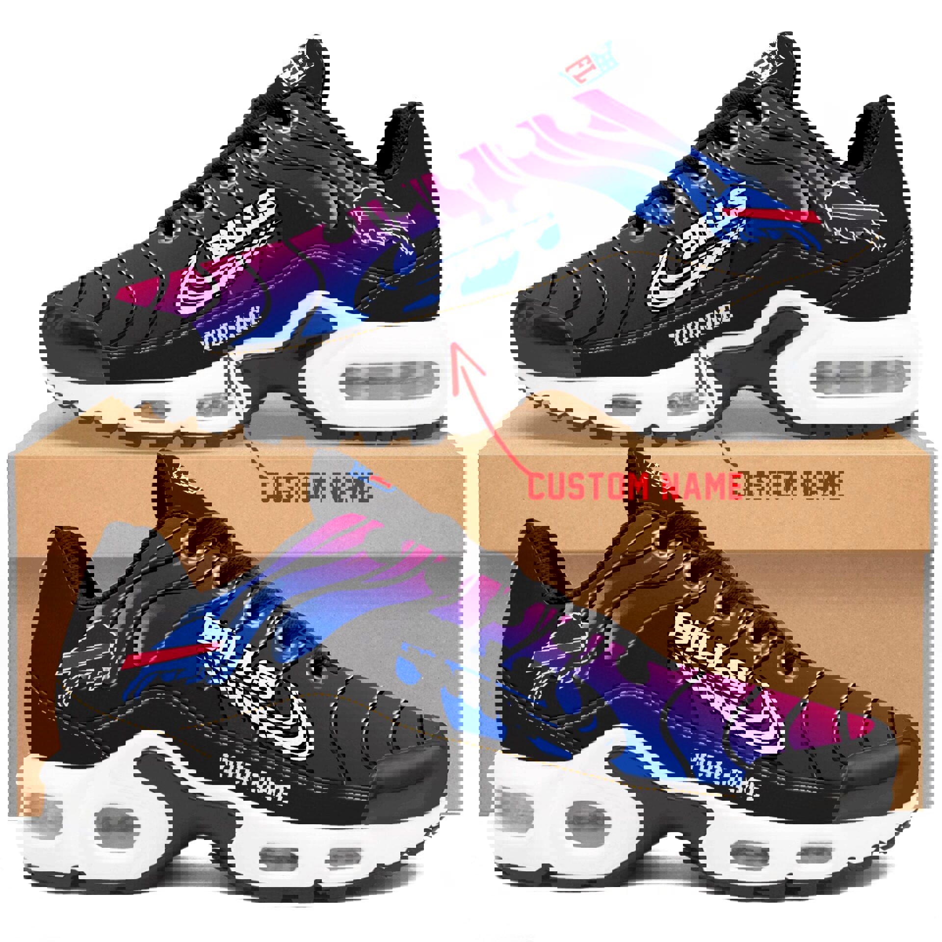 2025 Gradient Blue Flame Runner with Air Sole