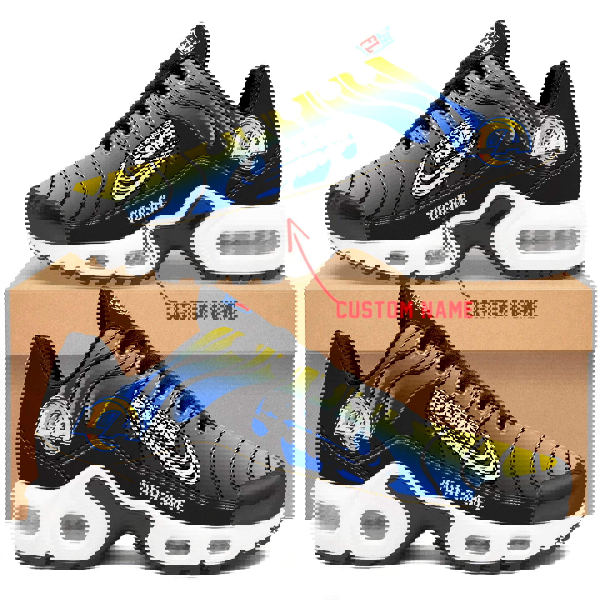 2025 Gradient Flame Runner in Blue and Yellow