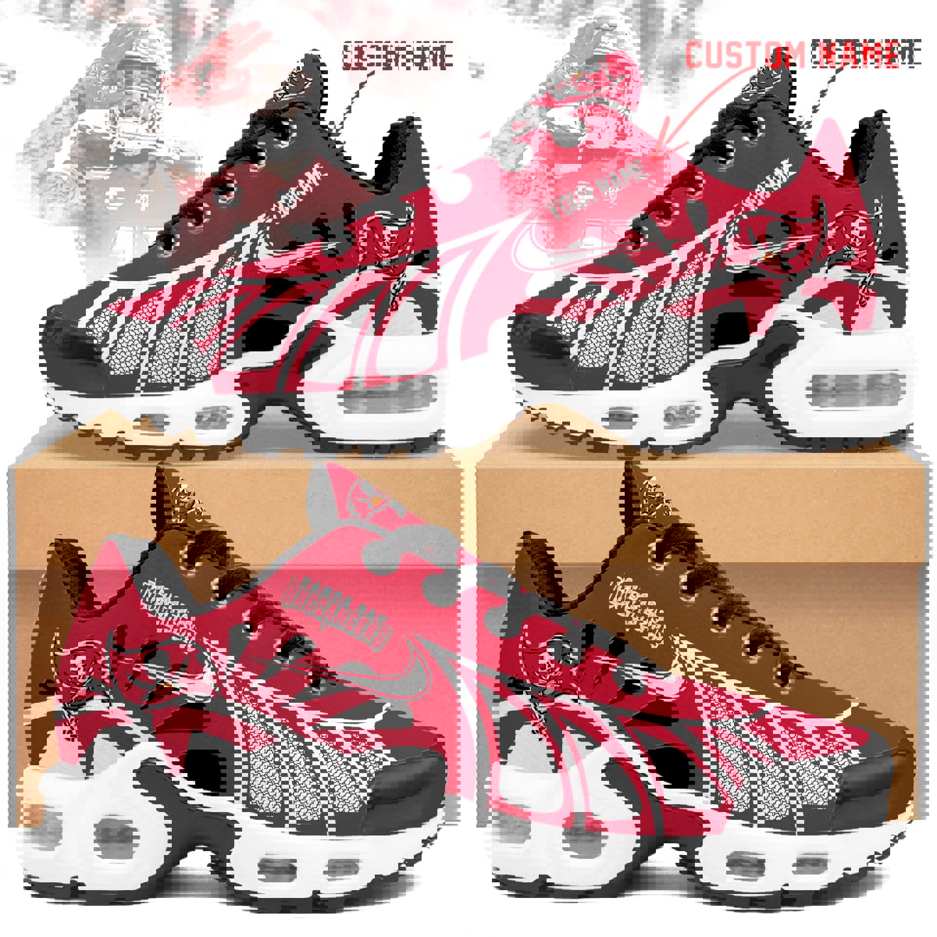 2025 Red Black Burst Mesh Air Sneakers Unisex