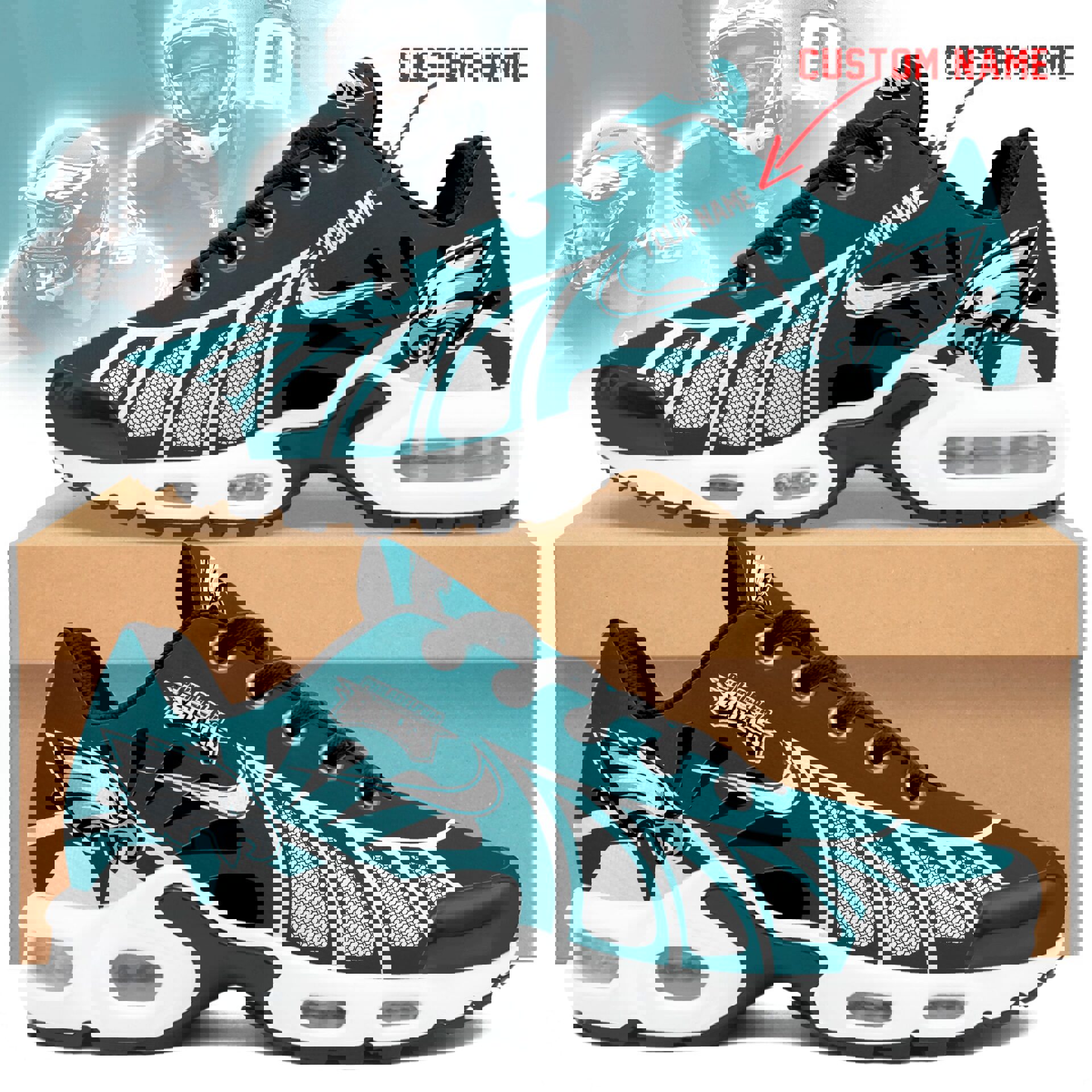 2025 Teal Burst Mesh Unisex Air Runner Sneakers