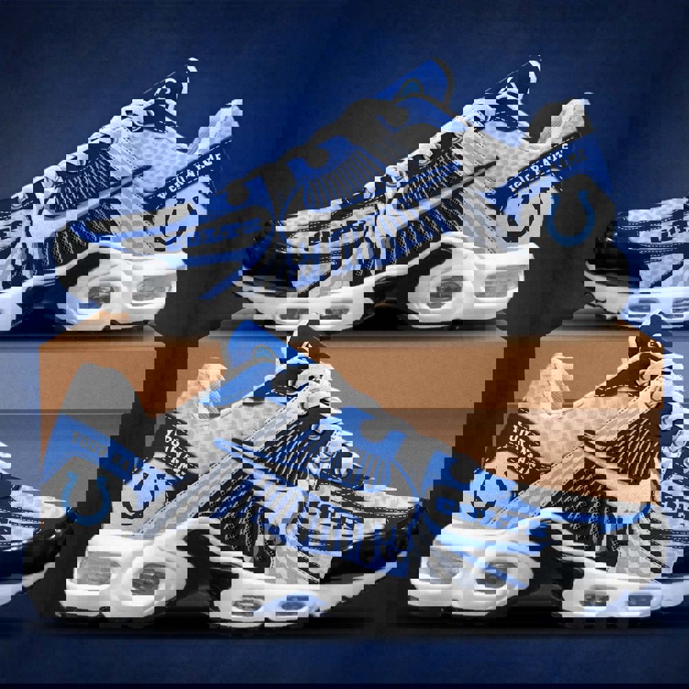 2025 White Mesh Runner with Blue Ribbed Overlays