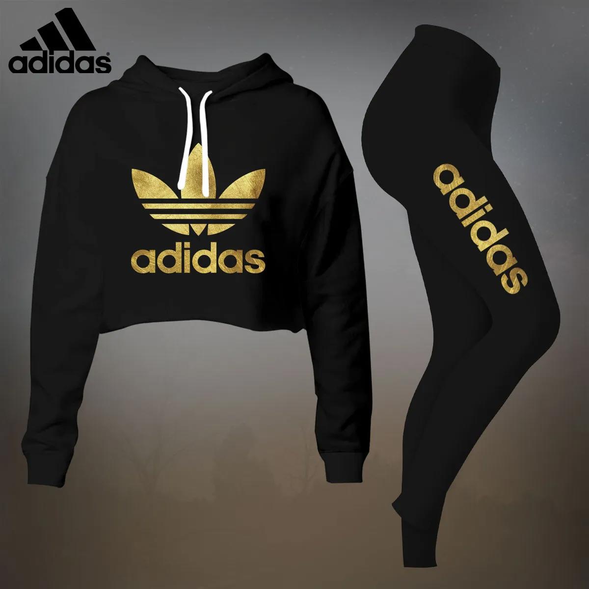 Adidas Golden Logo Crop Set