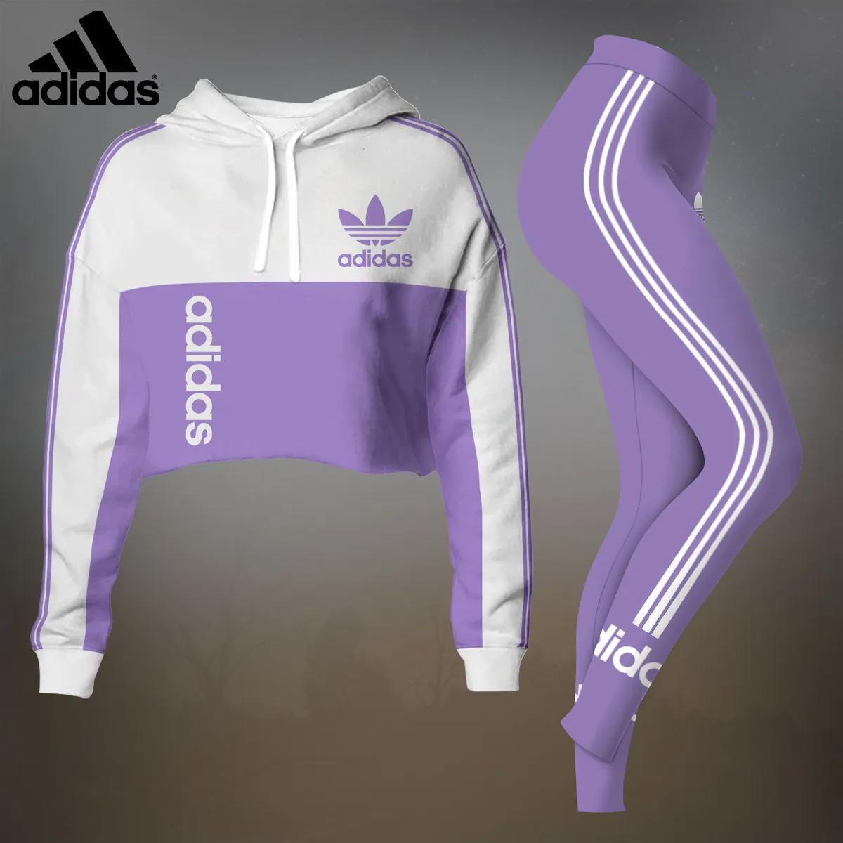 Adidas Pastel Purple Tracksuit Ensemble