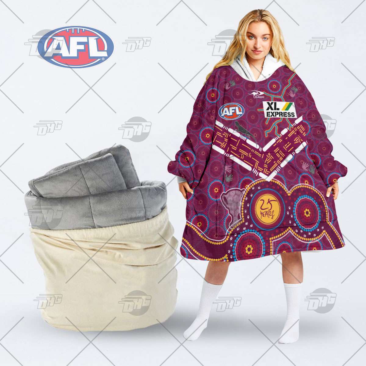 AFL Limited Edition Hoodie Blanket and Beanbag Set