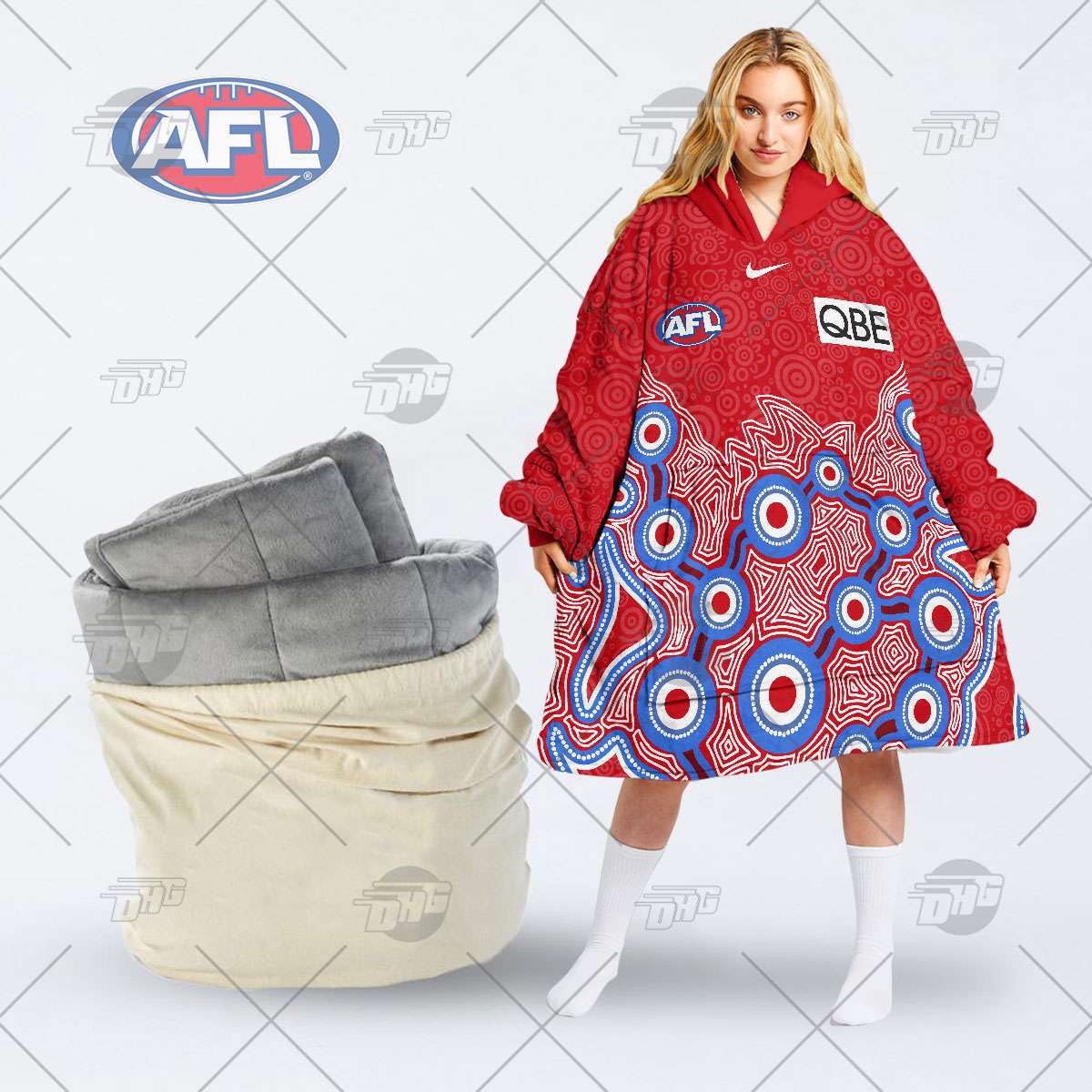 AFL X DHG Red Blanket Hoodie Oodie | Statement