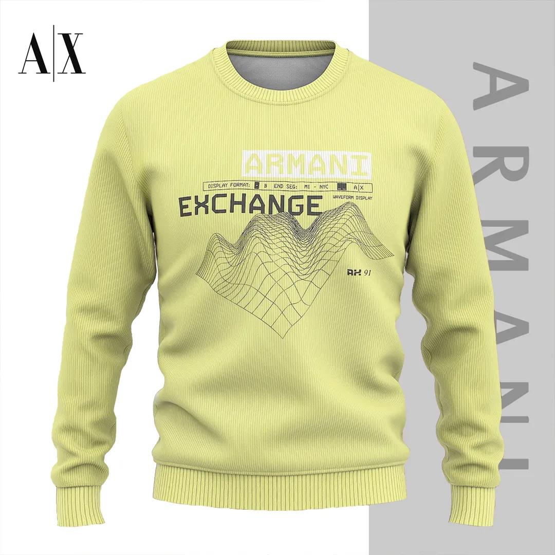 Armani Exchange Pastel Yellow Knitwear Sweater