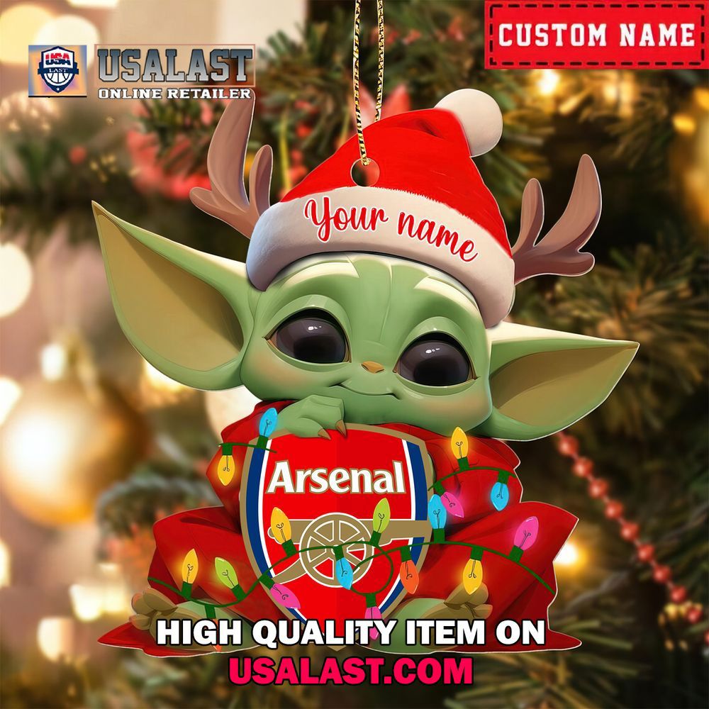 Arsenal Fan's Customizable Baby Yoda Ornament