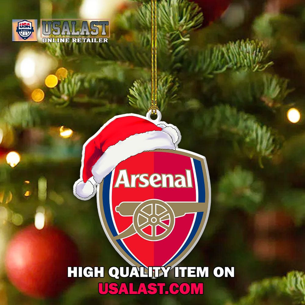 Arsenal Statement Ornament and Bold Santa Hat
