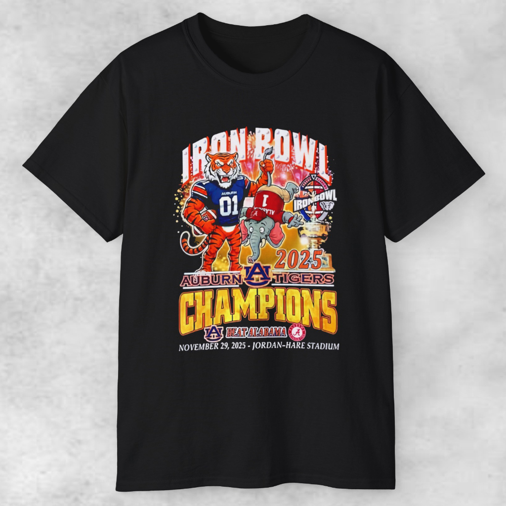 Auburn Tigers Iron Bowl Champions T-Shirt 3D