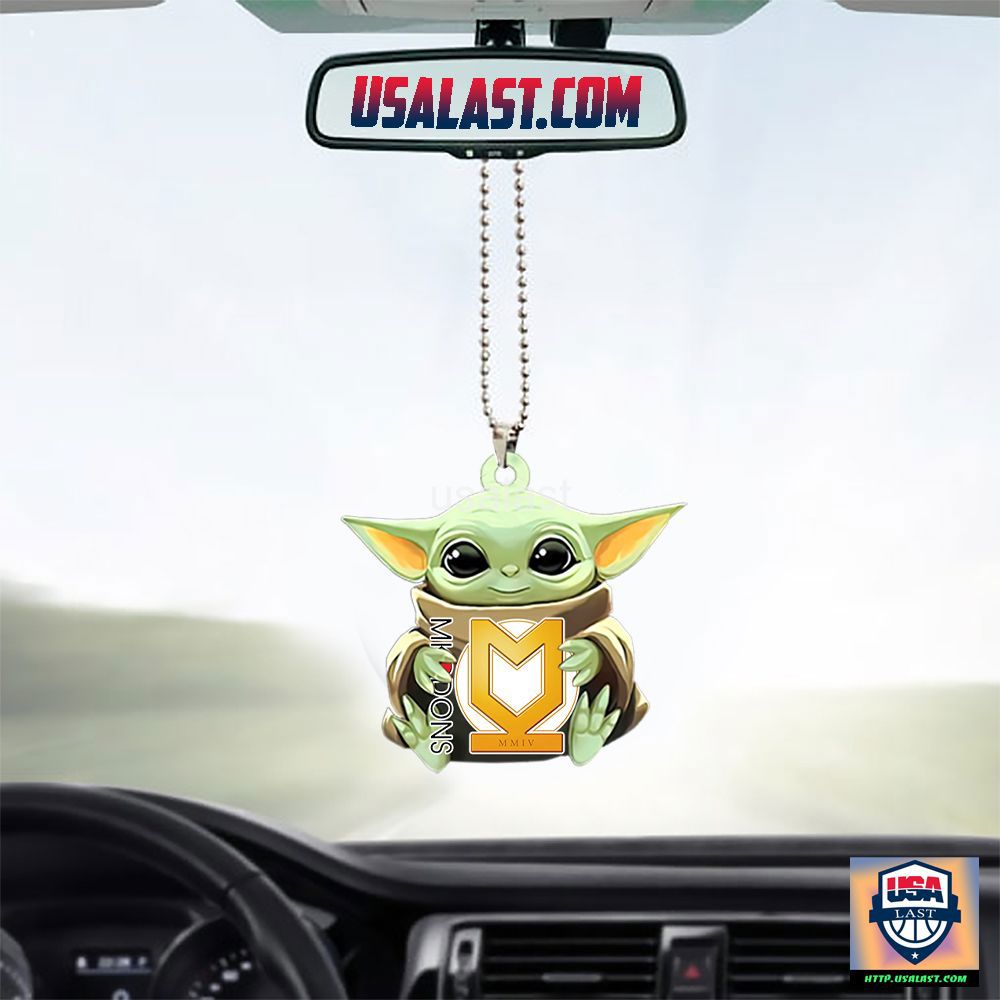 Baby Yoda Charm with M Monogram and Chic Car Accessory