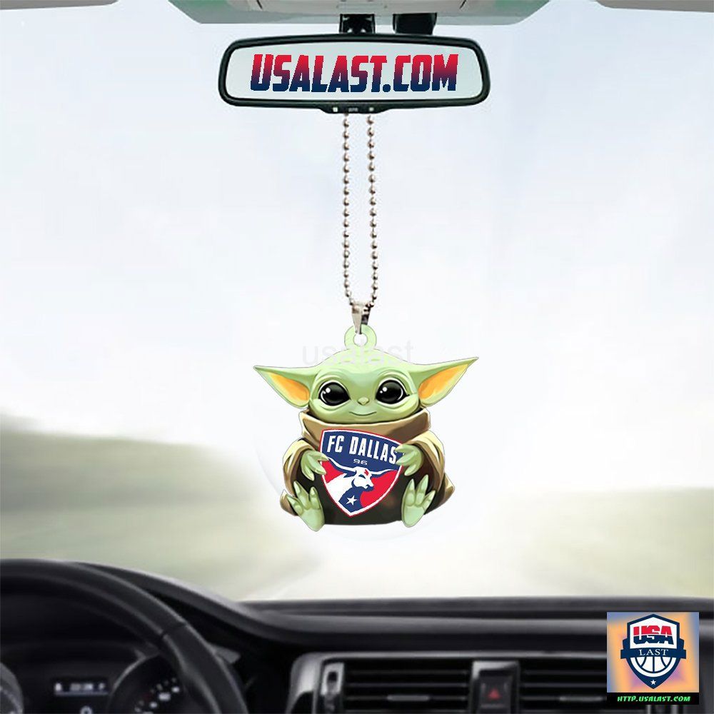 Baby Yoda FC Dallas Car Ornament Exclusive Collector's Choice