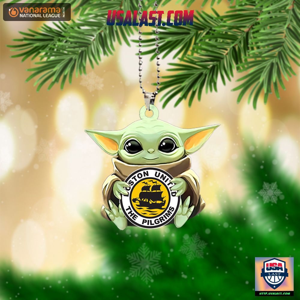 Baby Yoda Hug Boston United Ornament Luxury Statement Piece